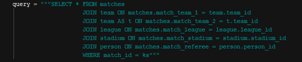 match select query